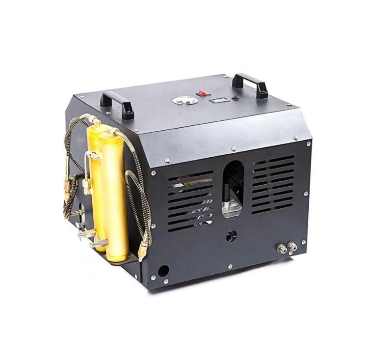 

TUXING Factory Wholesale 4500psi 300bar 30mpa 110V High Pressure Auto Stop Double Filter Scuba Diving PCP Breathe Air Compressor
