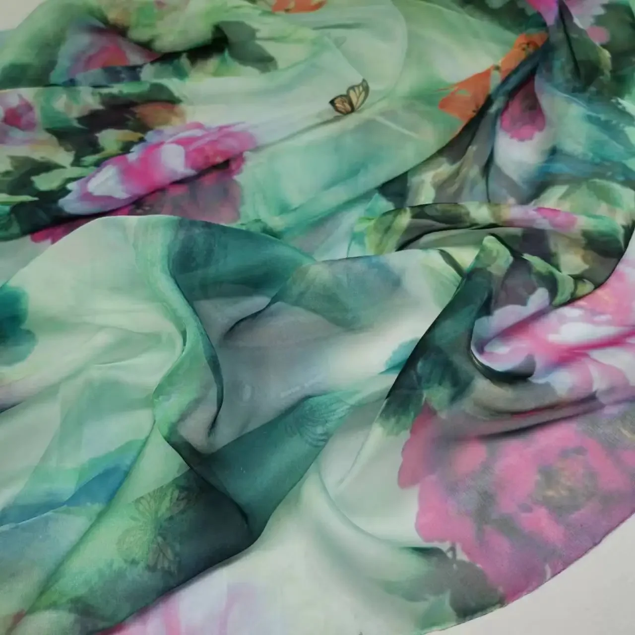 Big Deal Soft Flowing Chiffon Fabric Artificial Silk Scarf Cosplay Saree Hijab Dress Skirt Clothing Material