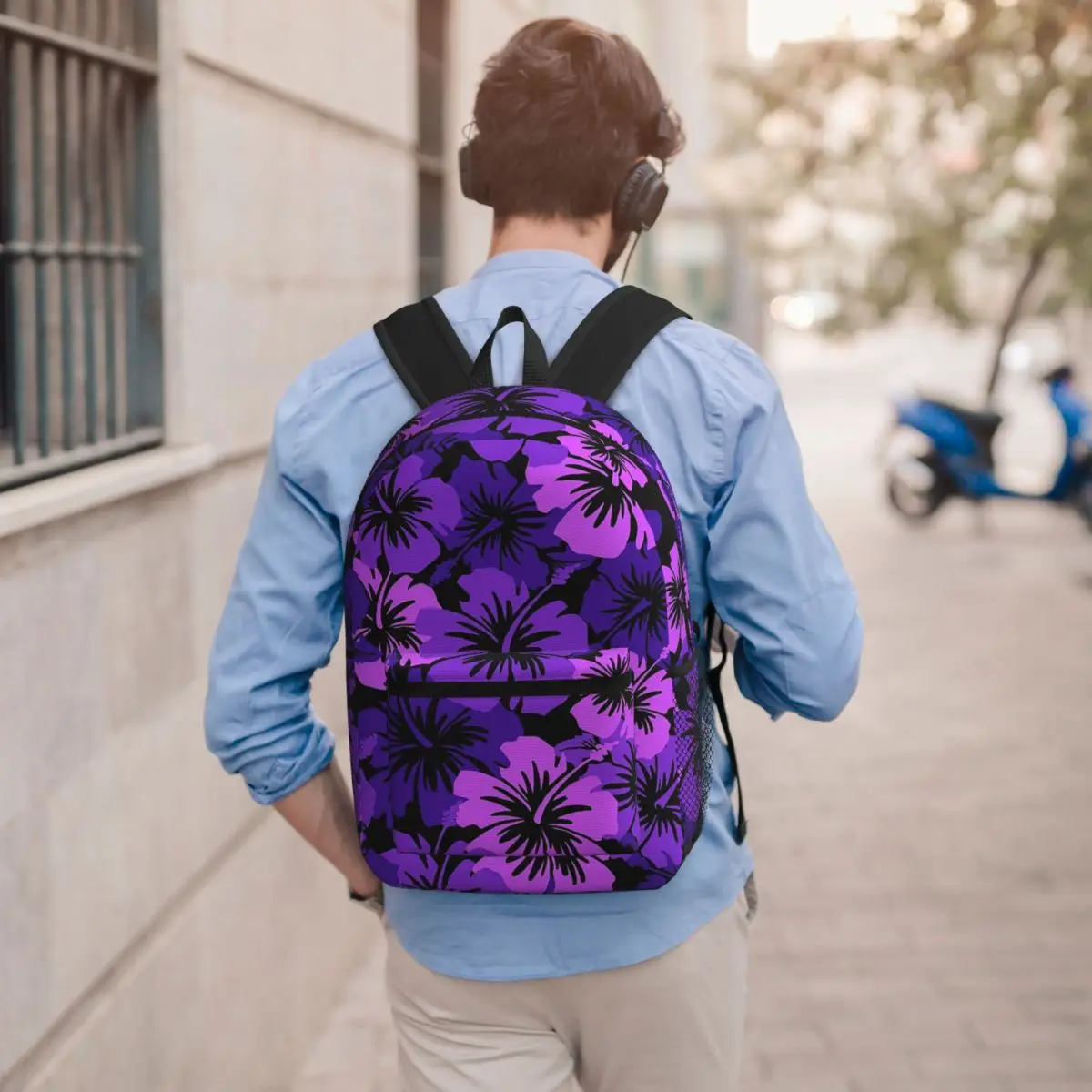 

Epic Hibiscus Hawaiian Floral Aloha Backpack Student BookBag Children School Bag Computer Shoulder Bags for Men Women