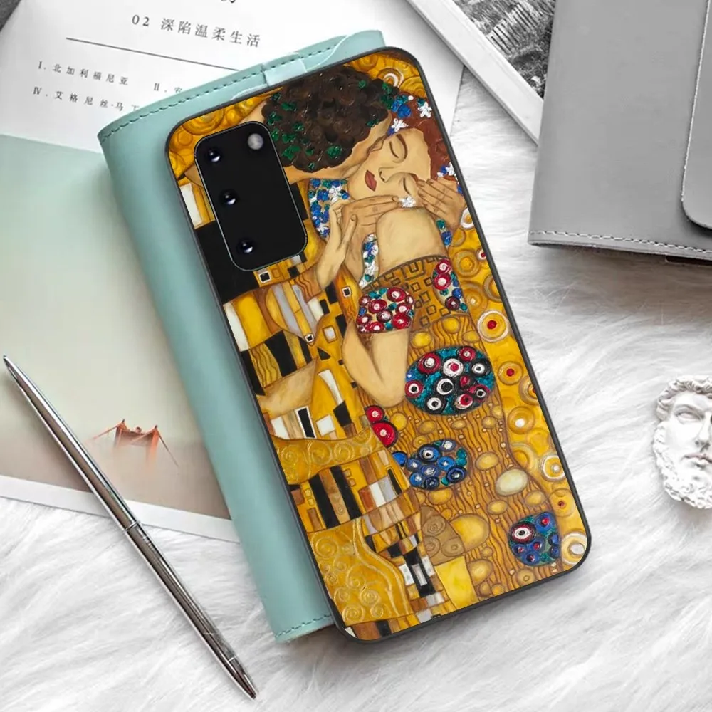 Kiss Gustav Klimt Phone Case For Samsung S 9 10 20 21 22 23 30 23plus lite Ultra FE S10lite Fundas