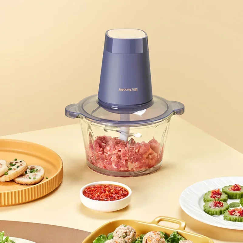 Multifunctional Meat Cutting Machine Electric Kitchen Blender Joyoung Meat Grinder 220V 300W Home Food Processor Glass Bowl 2L