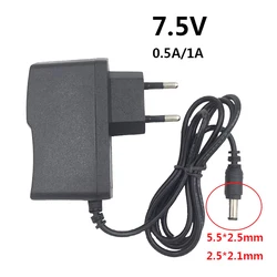 7.5V Universal Power Adapter Supply 7.5 Volt 0.5A 500mA 1A Switching 220V To 7.5V AC DC Adapters Adaptor Adaptador 5.5*2.5mm