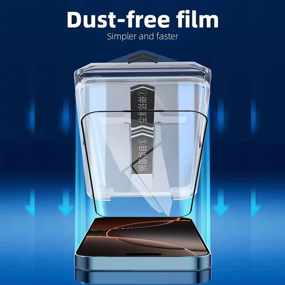 3Pcs Dust Free Install Privacy Screen Protectors For iPhone 17 18 Pro Max 16 15 14 11 12 13 XS XR X 7 8 Plus 16e Anti-spy Glass  view 3