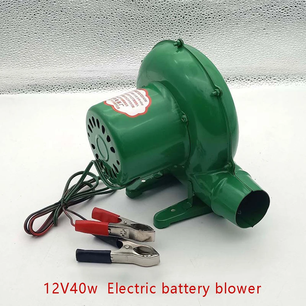 12V 80W Blower BBQ Outdoor Travel Portable All-Copper Motor Blower Tool Multi-Function Stove Home Canteen Blower Small