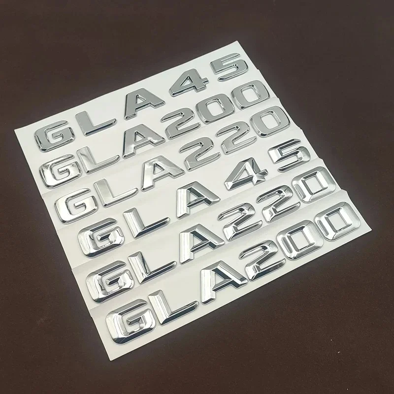 ABS Chrome GLA45 GLA200 GLA250 GLA260 GLA220 Emblem Letters Sticker Car Trunk Badge For Mercedes Benz W156 X156 H547 Accessories