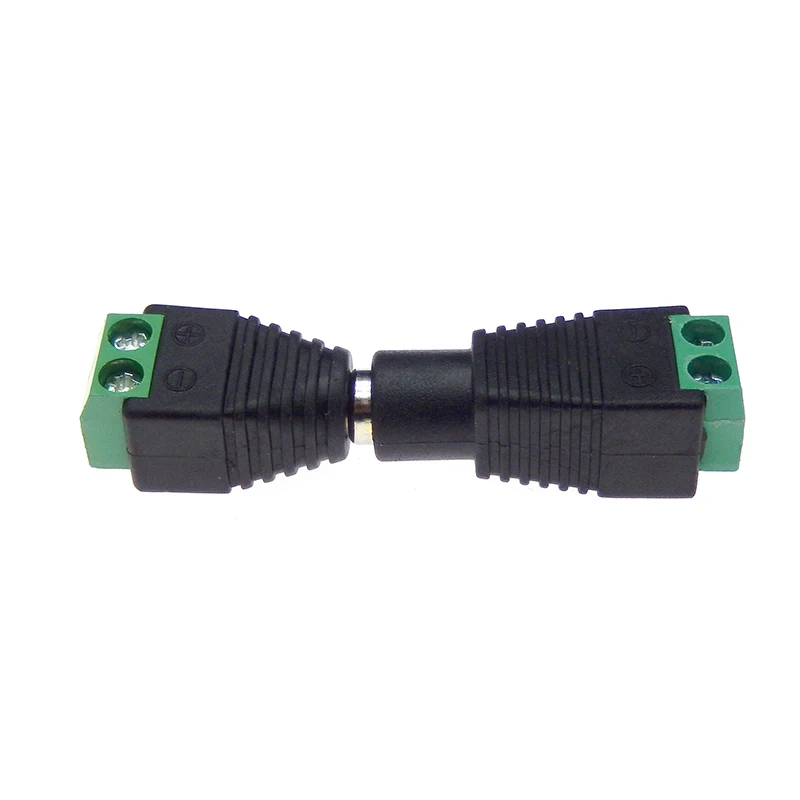 1PCS 2.1mm x 5.5mm Female DC power plug Female plug jack adapter connector Male plug socket Green 2.5mm x 5.5mm