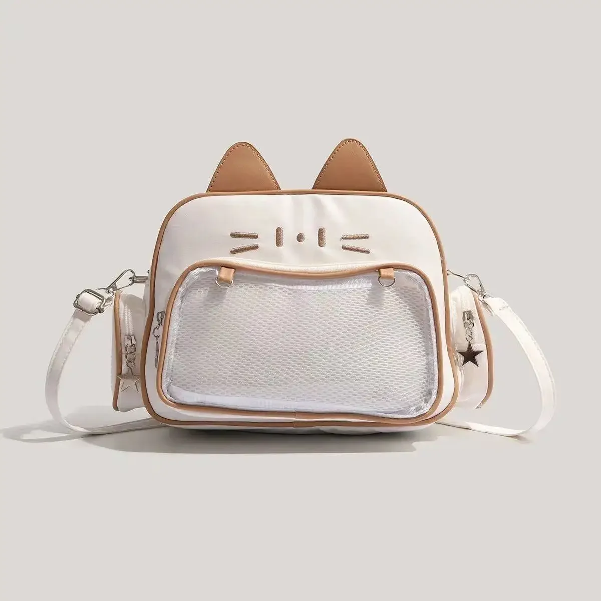 Y2K Millennium Spice Girl Großraumige Cat Pain Tasche, Fünffarbig, Vielseitig, 2026 Neu, Bar Grain, Vielseitige Einzel-Schulter-Umhängetasche – Detail 1