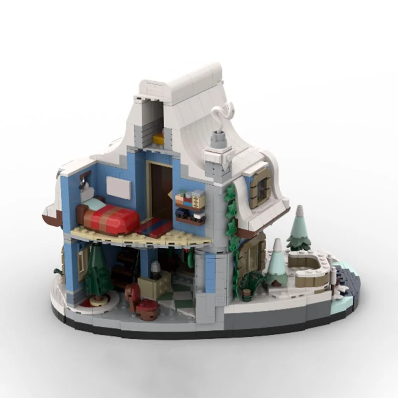 1812 قطعة MOC الشتاء منزل الموسمية عيد الميلاد نموذج اللبنات العمارة لتقوم بها بنفسك اللعب الإبداعية هدية الكريسماس الطوب الاطفال #2