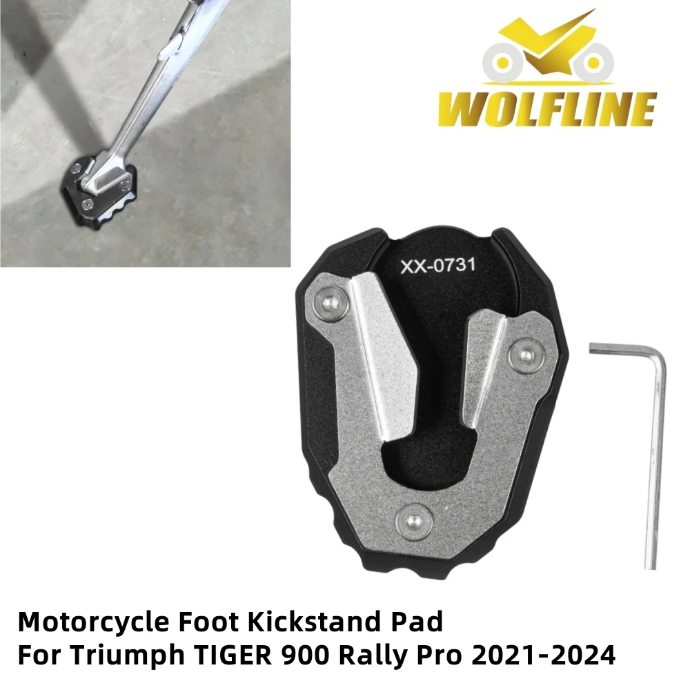 

WOLFLINE for Triumph Tiger 900 Motorcycle Kickstand Foot Sidestand Foot Enlarger Stand Pad for TIGER900 Rally Pro 2021-2024