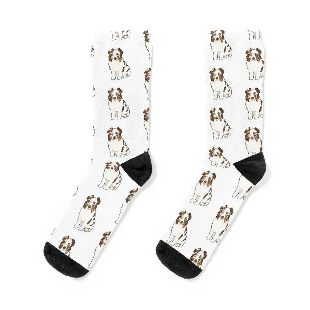 

Red Merle Australian Shepherd / red Merle Aussie Socks crazy FASHION Socks Women Men's