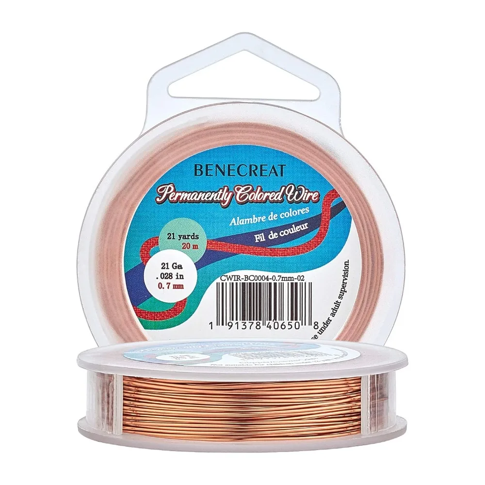 

21-Gauge Tarnish Resistant Copper Wire for Beading Craft, 65-Feet/21-Yard