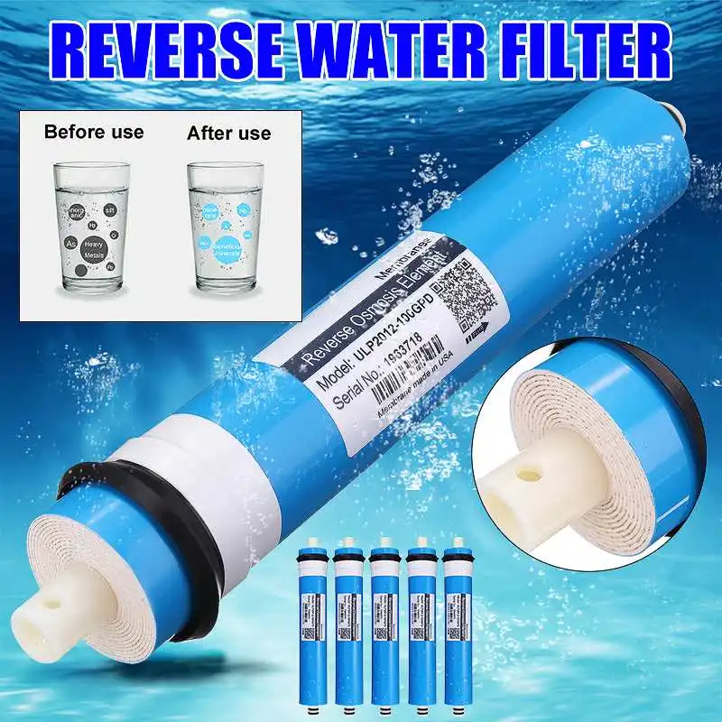 1-3Pcs Home Kitchen Reverse Osmosis RO Membrane Replacement 50/75/100/125/400GPD Water System Filter Purifier Drinking Treatment