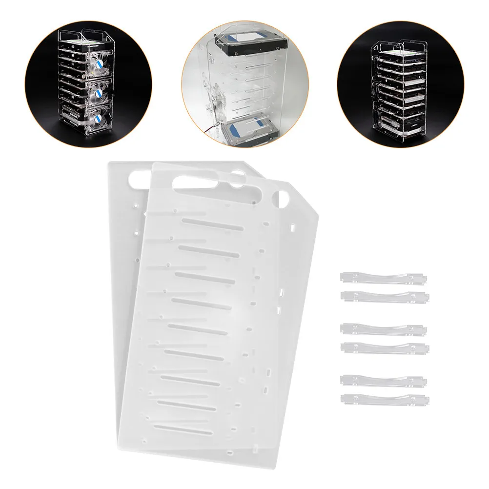 1Set 3.5 Inch Hard Drive Bracket High Strength Metal Hdd Caddy for Pc Case Installation Fast Cooling Hollow Design Hard Drive