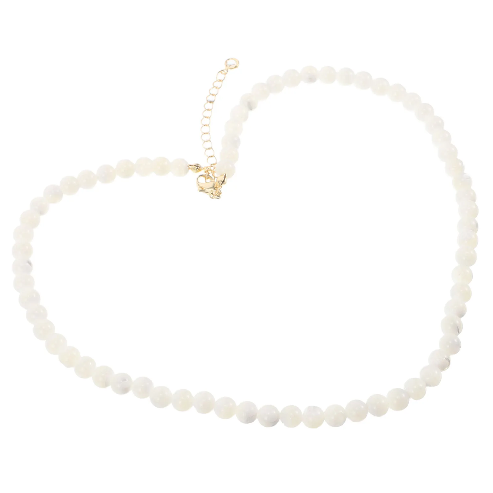 

Vintage White Real Beaded Necklace Elegant French Design Freshwater Choker Dainty Metal Jewelry Women Banquet Date Wedding