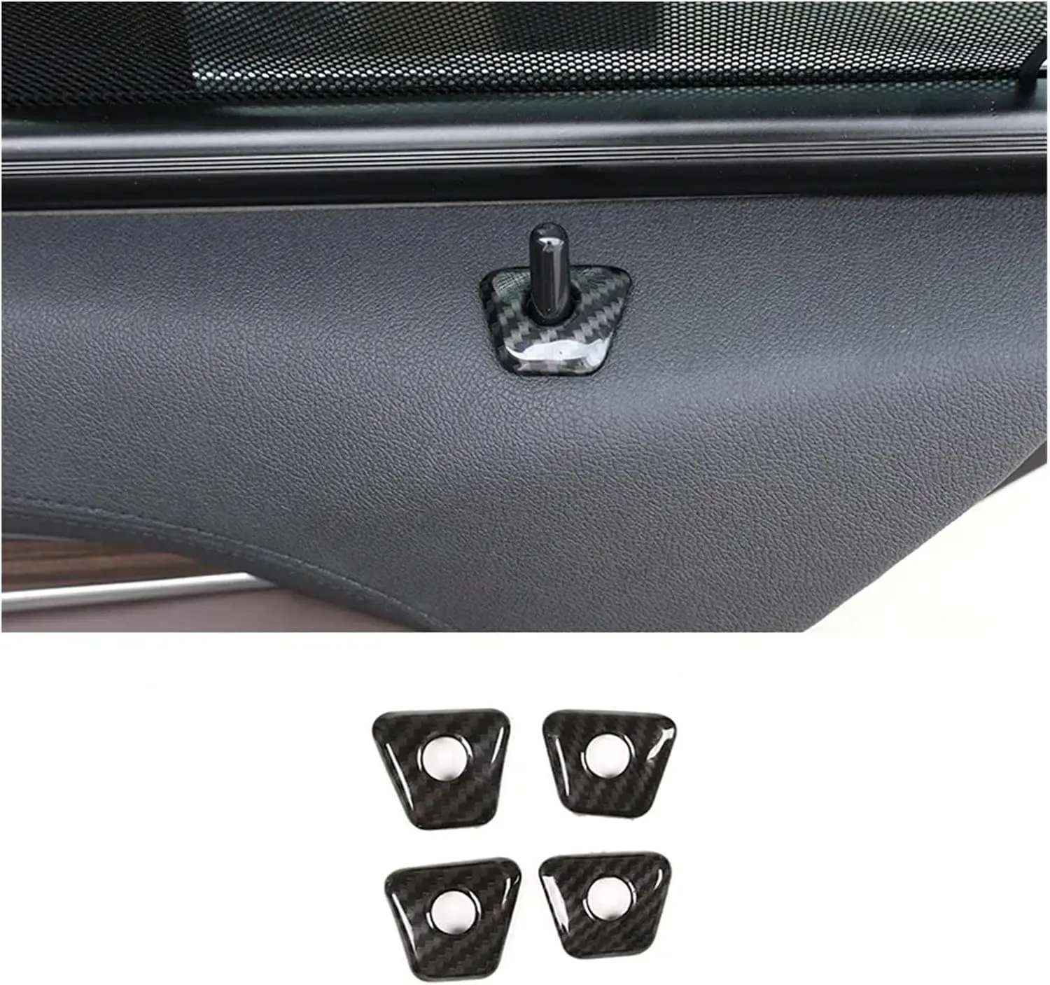 

4Pcs Car Doors Latch Lifter Door Pin Sequins Interior Door Lock Bolt Covers Accessories For BMW X3 G01 5 Series G30 2018-2022