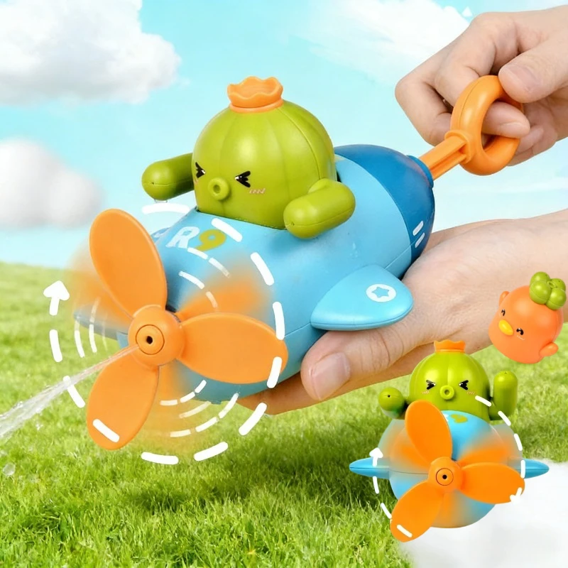 

Children's Small Airplane Water Spray Toy Cute Cactus Replaceable Shower Bath Toy Summer Outdoor Game Parent-child Interaction