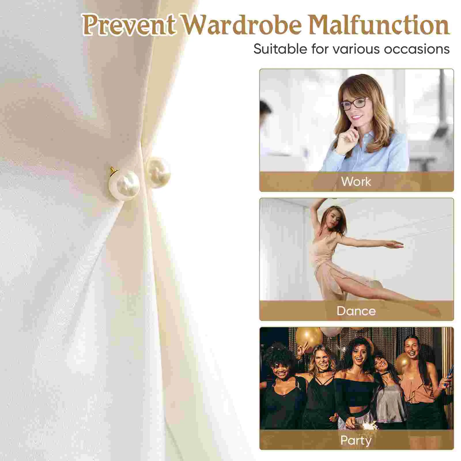 Pearl Button Nails Fancy Rhinestones Pearls Safety Pin Brooch Jewelry Brooches Miss Pins Buttons