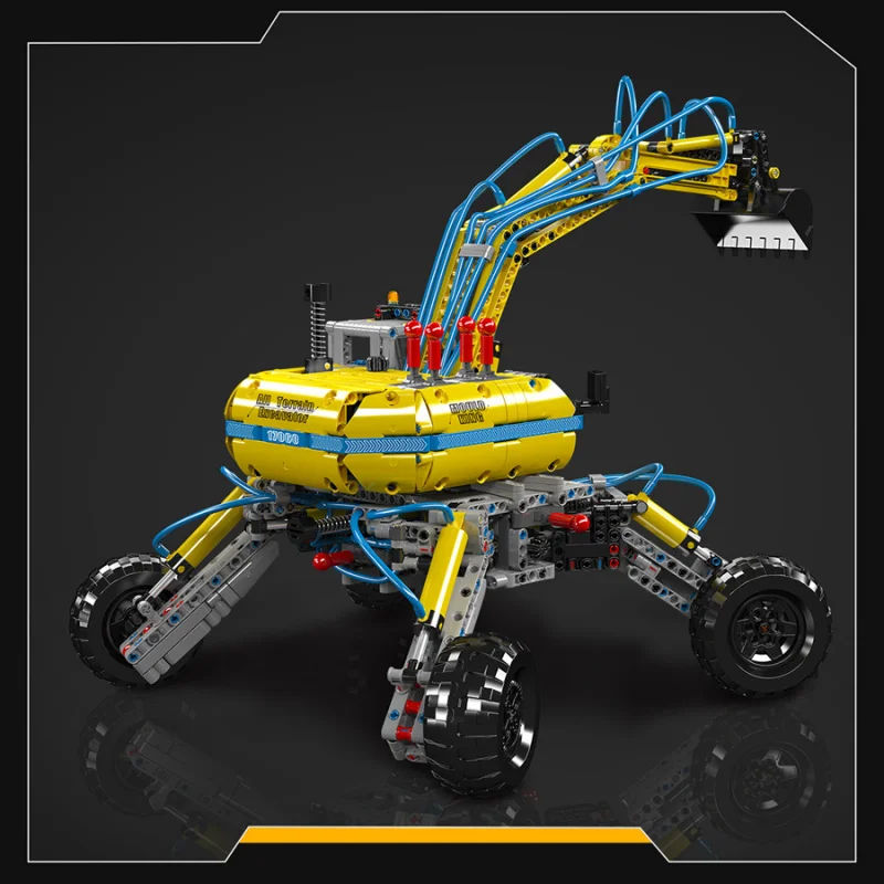 MOLD KING 17060 Tecnico Pneumatico Fuoristrada Escavatore Camion Building Block Escavatore Auto Mattoni Giocattoli Per I Regali Dei Bambini