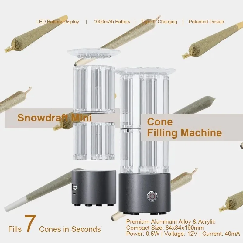 【سعر المصنع】أحدث إصدار Mini Style Fill 7 مخروط ما قبل التلف لمرة واحدة آلة تعبئة مخروطية محمولة للسفر الأساسية #1