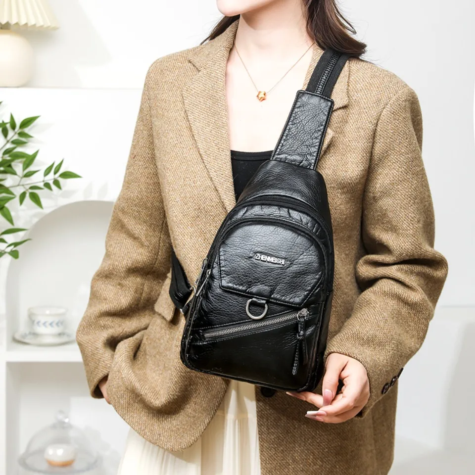Women Chest Bags Vintage Shoulder Pack High Quality Brand Retro Shoulder Messenger Mobile Phone Bag for Women Classic Crossbody