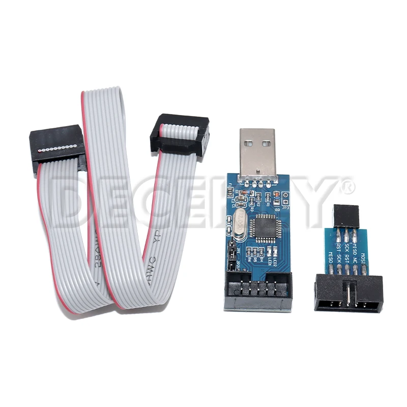 USBASP USBISP AVR Programmer USB ISP USB ASP ATMEGA8 ATMEGA128 Support Win7 64K 10Pin To 6 Pin Adapter Board