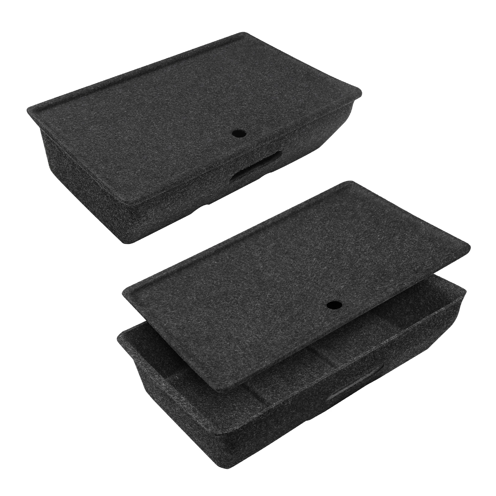 

2PCS Under Seat Storage Box Hidden Felt Fabric Storage Trays with Lid for Model Y 2020-2025 Accessories