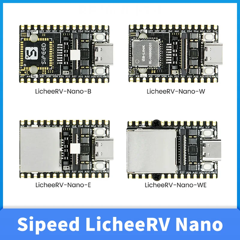 Sipeed LicheeRV Nano SG2002 WIFI6 Ethernet AI Visual RISCV 2Gbit DDR3 RISC-VC906 / ARM A53 Optional Linux Development Board