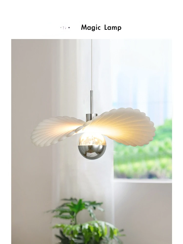 Chamomile aisle ceiling lamp Nordic creative entrance door shell lamp cream wind bedroom bedside small chandelier