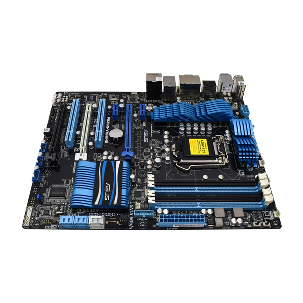 Imagem -03 - Placa-mãe Gen3 Chipconjunto Intel Z68 Lan Gigabit Intel 82579 Soquete do Cpu Lga1155 Suporta Core i7 i5 i3 oc Asus-p8z68-v