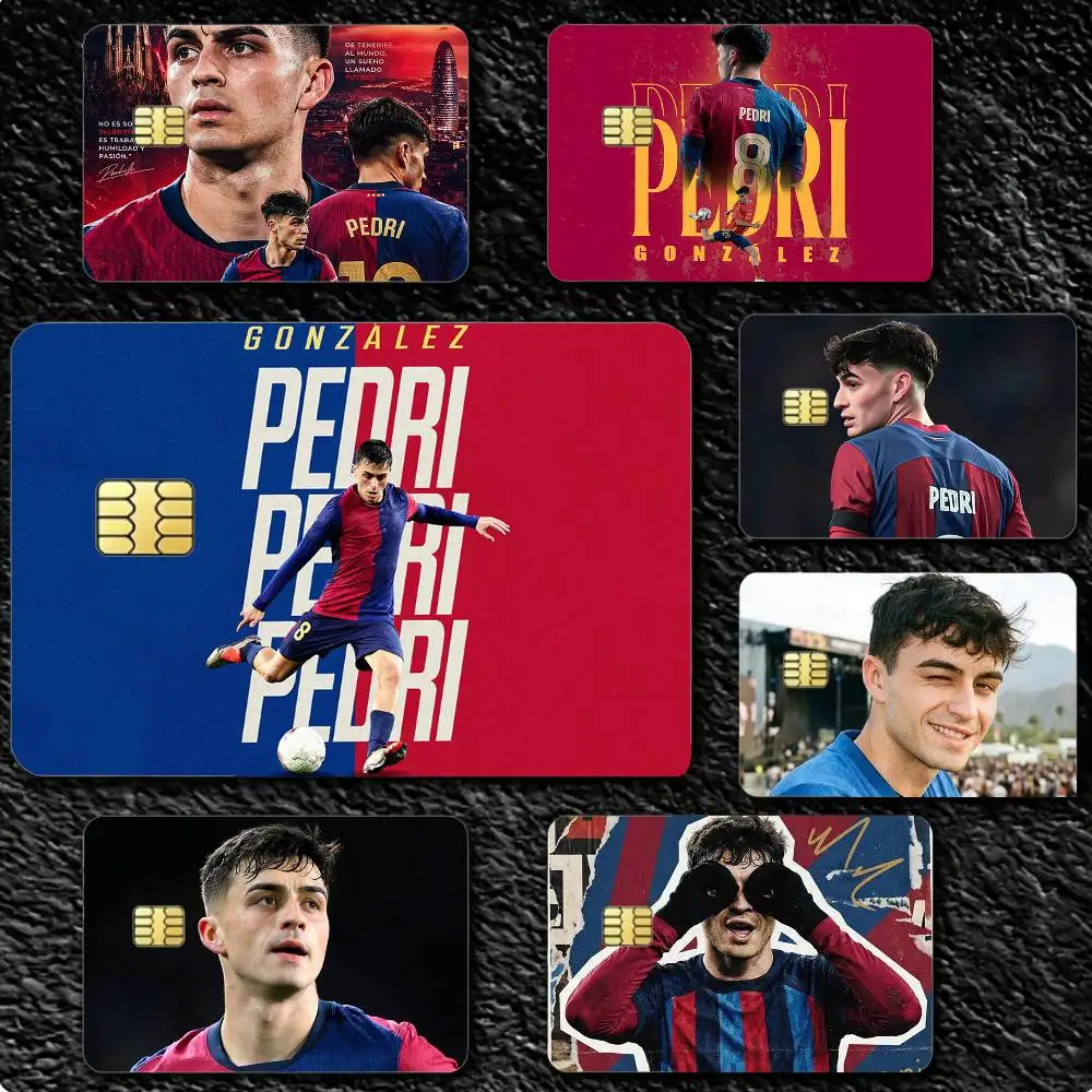 

P-Pedri Spain Soccer 4pcs 1Set Card Stickers Small Waterproof Chip 4PCS Card Sticker Anti-Scratch