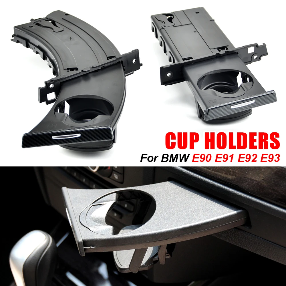 New Left/Right Car Front Drink Cup Holder Water Cup Drink Holder Cup Holder Stand For BMW E90 E91 E92 E93 Retractable