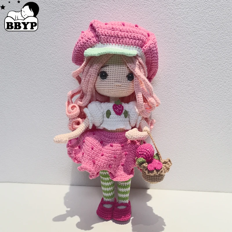 

Handmade Knitting Doll Crochet Strawberry dolls Crochet Dolls For Home Accessories Craft Toy Ornaments