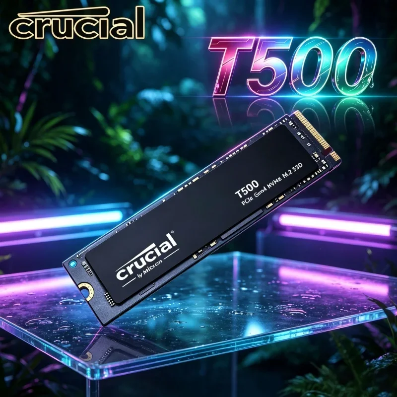 SSD Crucial T500 M.2 NVMe PCIe4.0 de 2TB de Grande Capacidade, 7300MB/s, Ultra Rápido para Jogos, para PS5, Laptop e Desktop.