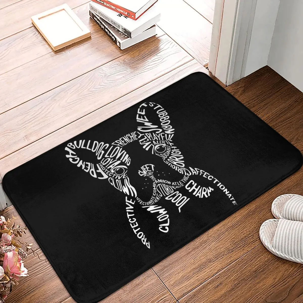 

French Bulldog Cute Dog Bath Mat Cool Doormat Kitchen Carpet Balcony Rug Home Decor