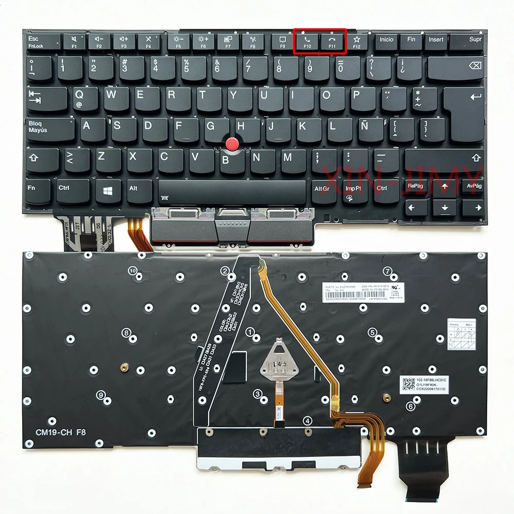 

X1 Latin Backlit Keyboard For Lenovo Thinkpad X1 Carbon 8th Gen 2020 Type 20U9 20UA,X1 Carbon 7th Gen 2019 20QD 20QE SN20W73869