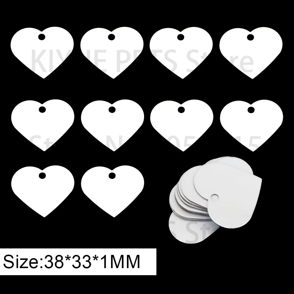 100Pcs Customize Sublimation Dog Tag Pet Aluminum Id Cat Accessories Address Tag For Dogs Heat Transfer Printing Blank Nameplate