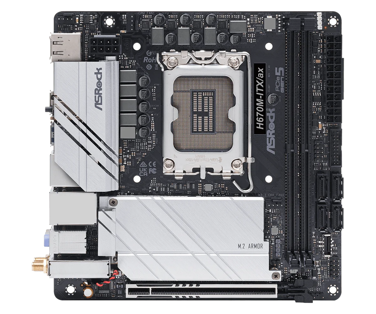 紅*ー様 【希少・未使用品】Intel i5 CPU / H670M-ITX マ ASRock H670M-ITX/ax Mini-ITX Motherboard for LGA1700