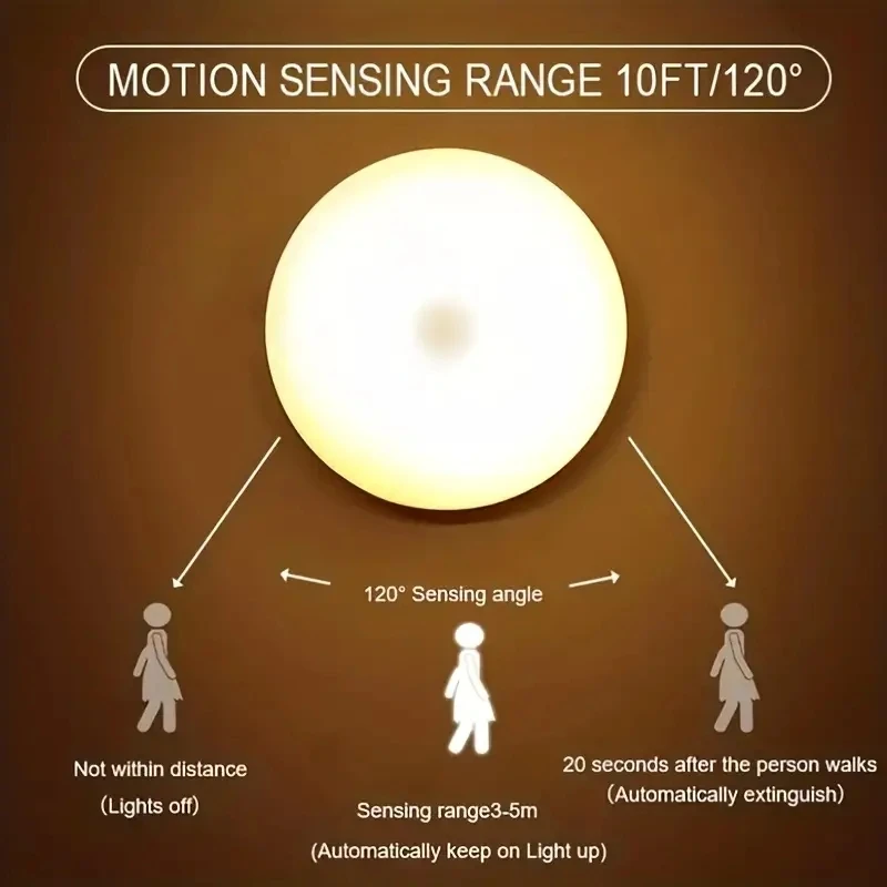 مصباح ليلي لاسلكي مستشعر الحركة ، مصباح كاشف ليد ، غرفة نوم ، درج ، خزانة ، ديكور الغرفة ، 1 *