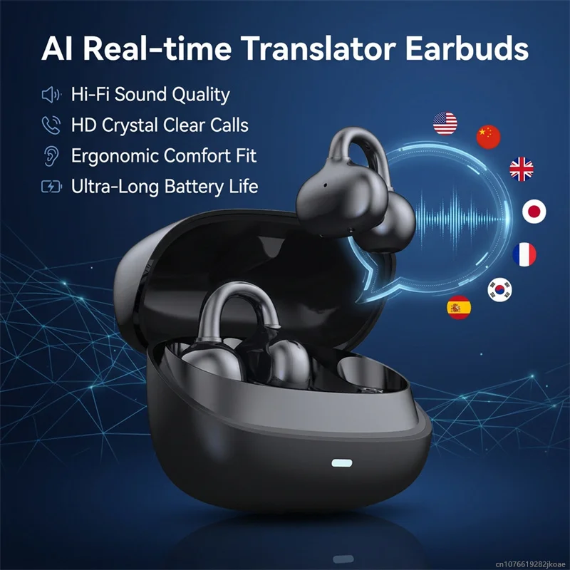 CP1 Earphones OWS Open Wireless Bluetooth Game Music Headsets HiFi Stereo Sport Earbuds HD Mic Call Ear Clip Headphones 200mAh