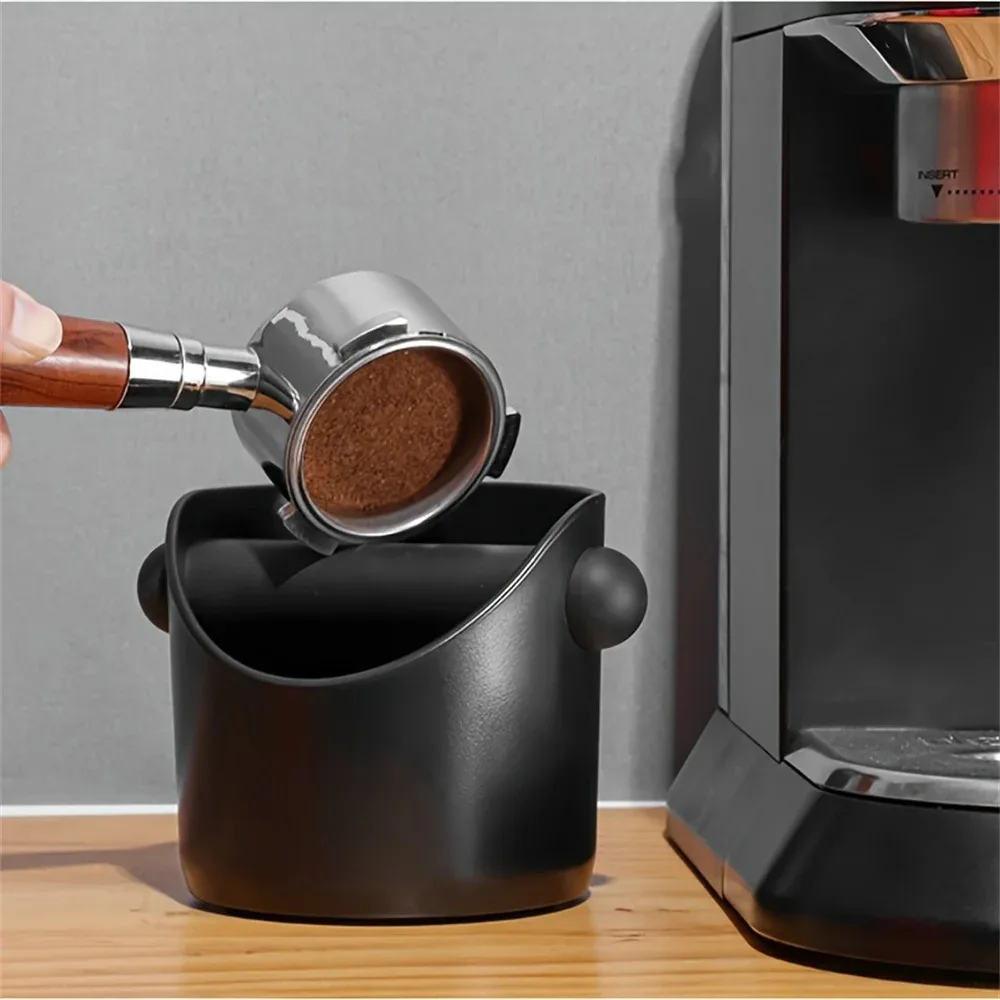 Coffee Knock Box Anti Slip Shock-absorbent Dump Coffee Grind Knock For Espresso Grind Dump Waste Bin Cafe For Barista