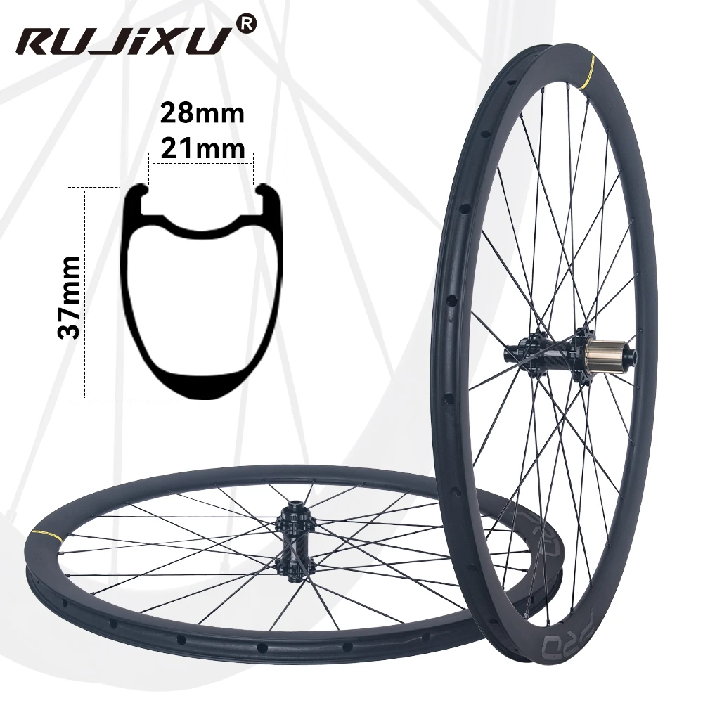 AliExpress NONE 700C Road Disc Carbon Wheelset 32 37 46 50 60 75mm Tubeless Compatible Wheels Center Lock Or 6-blot Lock  6 pawls 36T ratchet