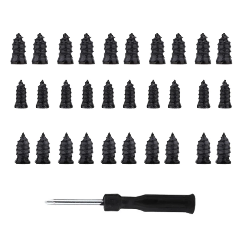 30Pcs Heavy Duty Tire Patches Nails With Screwdriver For Car Tire Repair