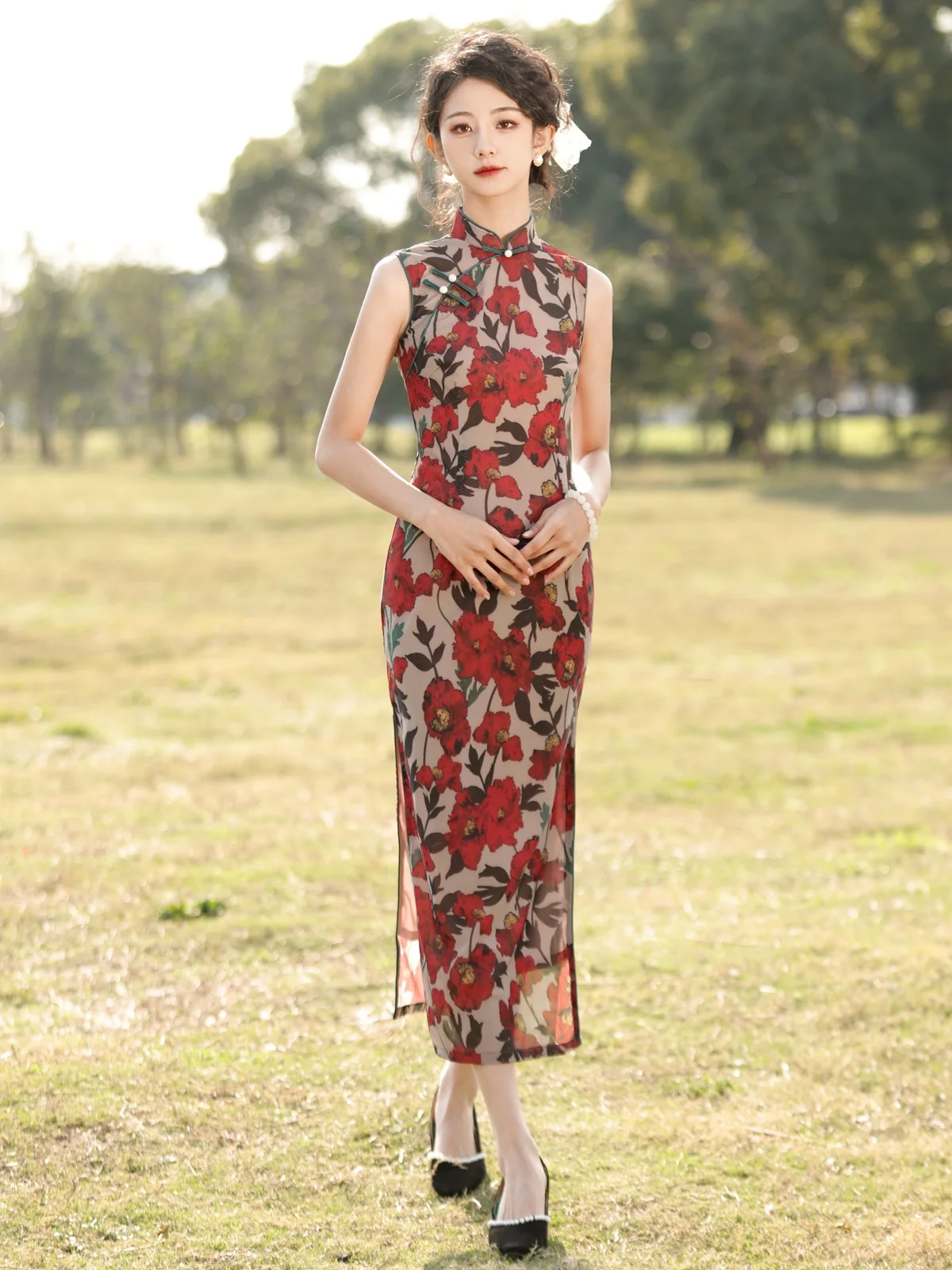 New Chinese Style Slimming Elegant Cheongsam Daily Slim Fit Dress '-