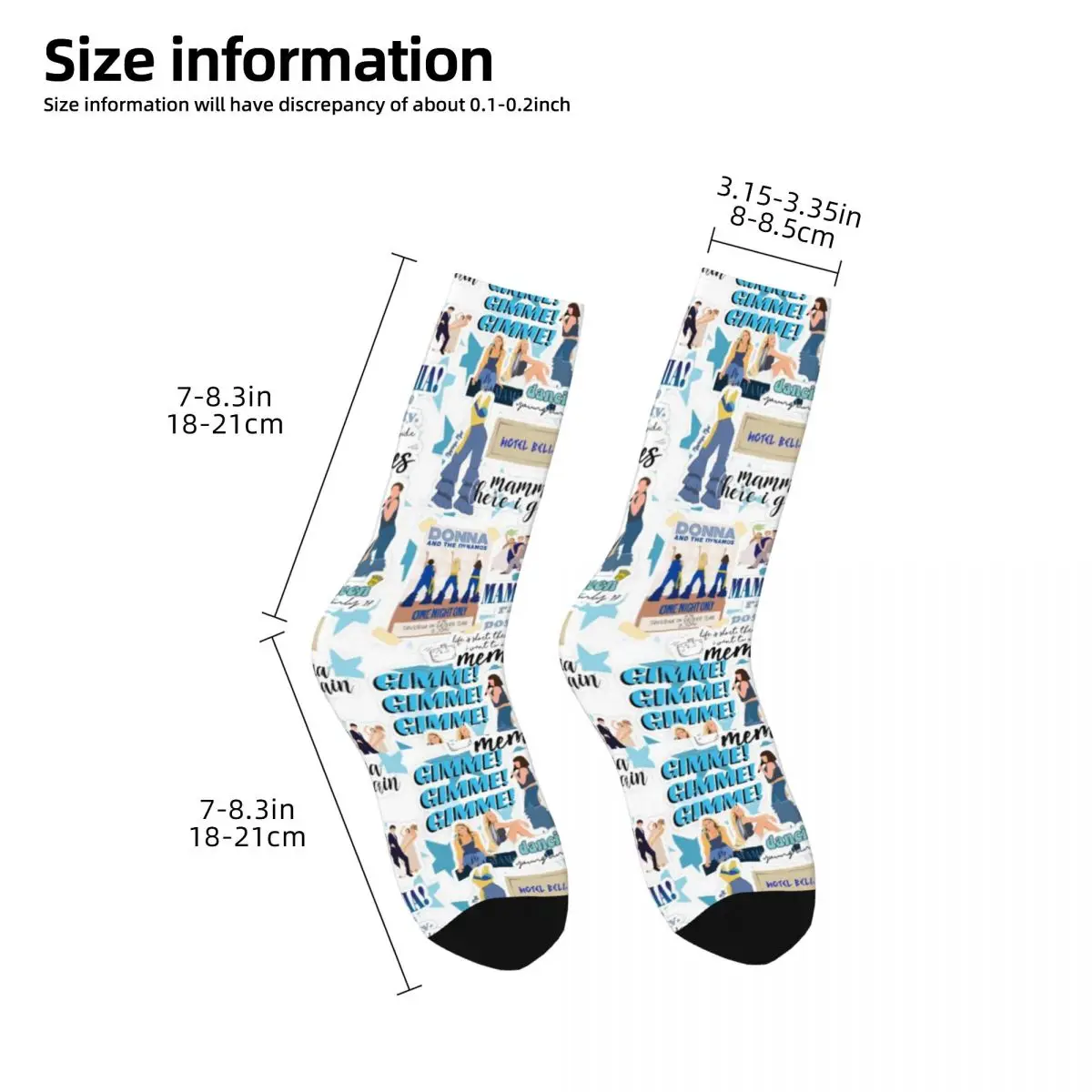 Mm Mamma Stockings Women Mia Poster Socks High Quality Korean Socks Winter Cycling Anti Skid Custom Socks Birthday Present