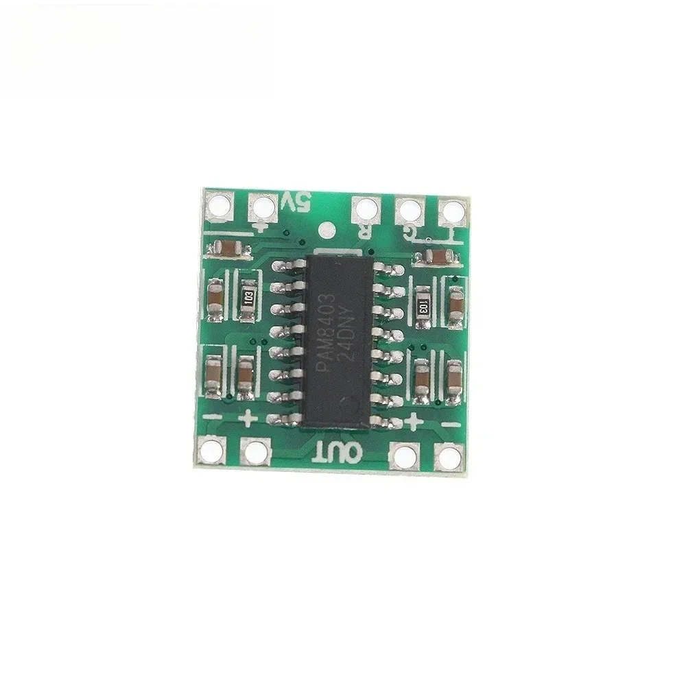 2×3W PAM8403 Klasse D Verstärkerplatine Digitalverstärker Audiomodul 2,5V-5V USB-Netzteil Hocheffizient DC 5V