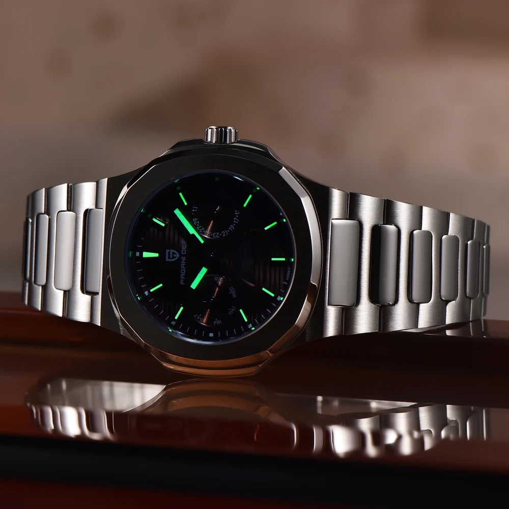 2026年新作 パガーニデザイン ファッション メンズクォーツ腕時計 高級 デイト 曜日表示 ステンレス 防水 スポーツウォッチ