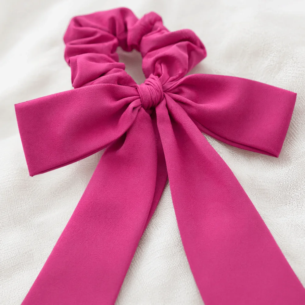 Stylish Elastic Yoga Bow Hairband Adjustable Soft Fabric Hair Accessory Band Long Ribbon Tails Cozy Girls Headband Daily Wear