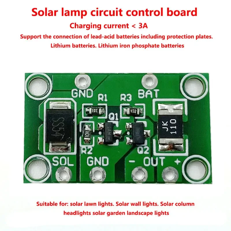 

Solar Panel Controller 3.2V 3.7V 6V 12V 1A Light Control Solar Lawn Lamp Circuit Controller For arduino Board Module