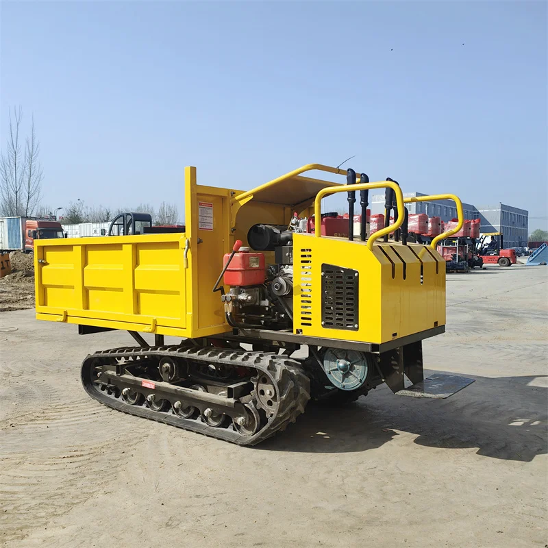 1Ton Garden Track Crawler Mini Dumper 1500KG Diesel Fuel New Condition Euro 2 Emission Standard Left Steering