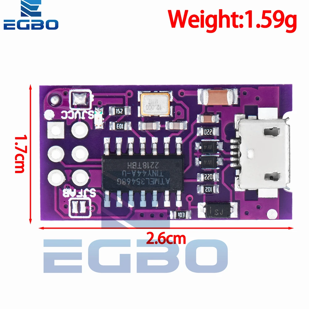 1 ~ 10 قطعة مايكرو USB صغير AVR ISP ATtiny44 ATTiny45 ATTiny85 USBTinyISP وحدة مبرمج IDE Bootloader ISP متحكم 5 فولت